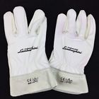 400012029 Lamborghini Automobili White Leather Gloves Oem Pair
