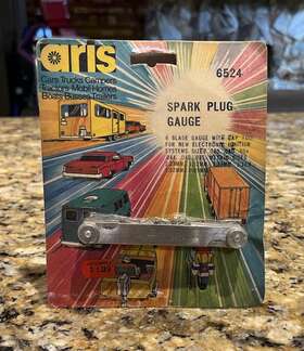 6542 Aris Nos Vintage Spark Plug Gauge Gap Tool Car Auto Sign Gas Oil Original Rare