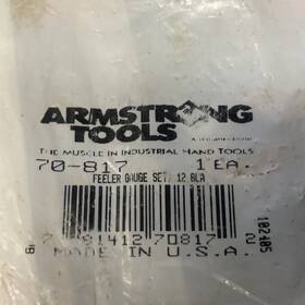 70-817 Armstrong Feeler Gauge Set 12pc 12 Inch