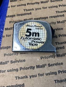 Yam154 Blue Point Metric 5m Vintage Locking Tape Measure