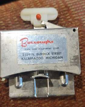 Bt-33-79 Burroughs Vintage Automotive Aircraft Belt Tension Gauge
