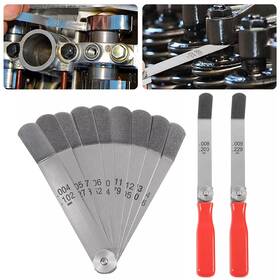 Caqp280 Ca-auto A308 Offset Valve Tappet Feeler Gauge Set 0.004 Inch -0.014 11 Blade With 2 Handles