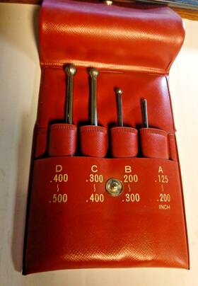 017711-1w Central Tool Made In Japan Small Hole Gauge Set .125 Inch - .500 1/8- 1/2 B-16