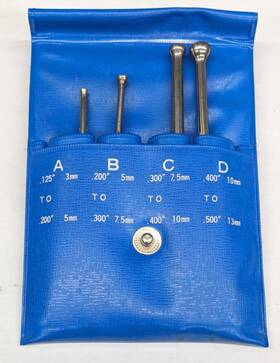 6552 Central Tools Small Hole Half Ball Gauge Gage Set .125 Inch To .500 #6552 Japan