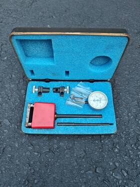 No200 Central Tools Usa Magnetic Base Dial Indicator Jeweled Vintage