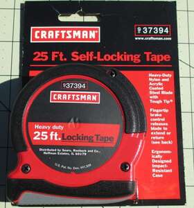 37394 Craftsman Nos Professional Heavy Duty 25ft Self-locking Tape Measure