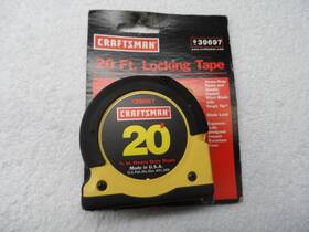 39697 Craftsman Nos Usa Heavy Duty Locking Tape Measure 20 Ft Nip - Part #