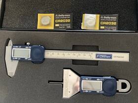 74-004-500-0 Fowler X-tread Tire Tread Gage And Poly-cal Electronic Caliper Kit