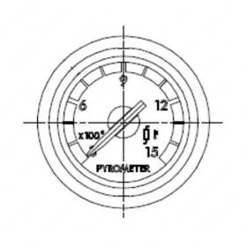 A22-38891-000 Freightliner Boost / Pyrometer Gauge Black Bezel With Bracke For