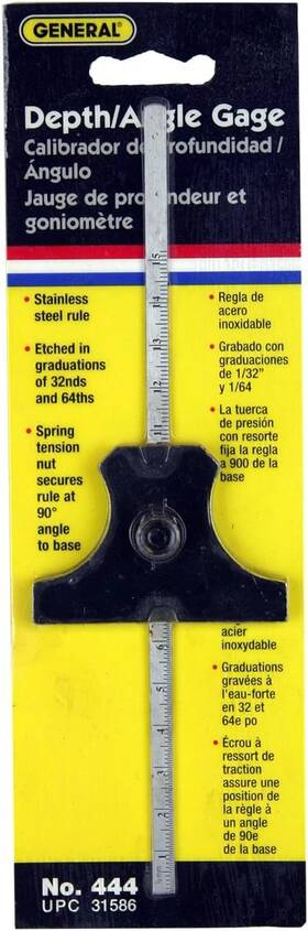 General Tools 038728315861 444 Depth/angle Gage