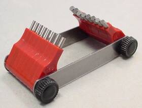 0599-152 Helios 0599 152 Metric Nozzle Gauge 16 Blade Steel Pins In A Red Plastic Handle