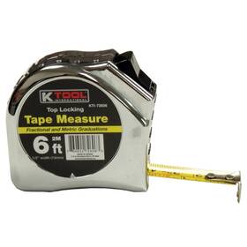K Tool International 72606 1/2 Inch X 6ft Tape Measure With Sae And Metric Marking