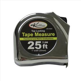 72625 K-tool International 1 Inch X 25ft Top Lock Tape Measure With Sae And Metric Markings
