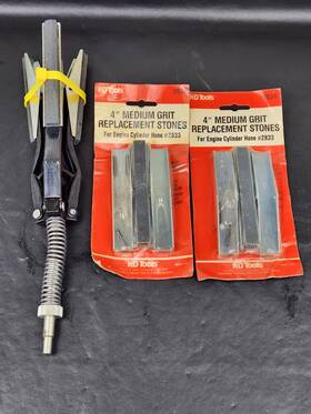 61950 Kd Tools 2833/2310/61950 Engine Cylinder Hone Part #2833 With 2ea 4 Inch Medium Grit Stone Sets 2835