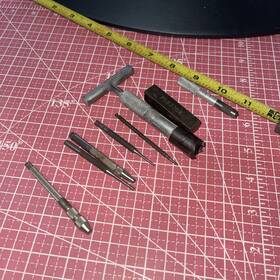 Ls Starrett 7083302 Machinist Usa Micro Tool Lot Vintage Knurled Mayhew General Textron Punch Screw