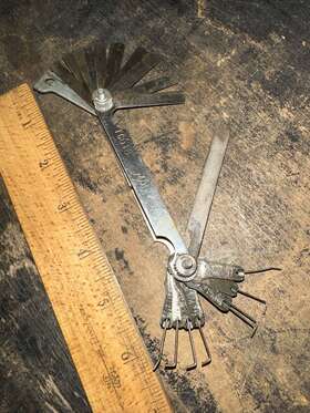 Fg018 Mac Tools Vintage Fg 018 Spark Plug Gap Feeler Gauge Used