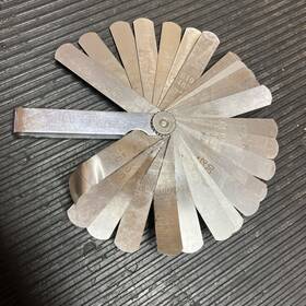 Fg45s Mac Tools Used 25piece Feeler Gauge Set .0015 Inch /038mm - .025 /.635mm