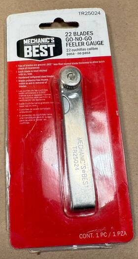 Tr25024 Mechanics Best Nos 22 Blade Go-no-go Feeler Gauge - Free Shipping