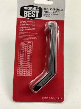 Tr25349 Mechanics Best Offset Feeler Gauge With 16-blades - Metric Sae Sizes