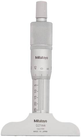 128-101 Mitutoyo Vernier Depth Gauge Micrometer Type 0-25mm Range