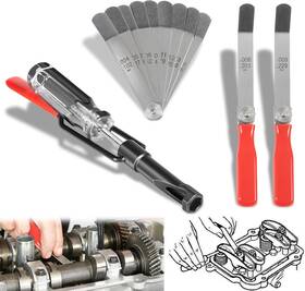 Moqp2802424 Mo-auto 10mm Jam Nut Valve Adjustment Tool 648827 And A308 Offset Tappet Feeler Gauge Set