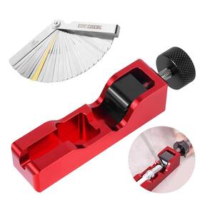 Nsioutlet 616361643109 Universal Spark Plug Gap Adjuster Red Alloy Steel With 32 Precision Feeler Blades