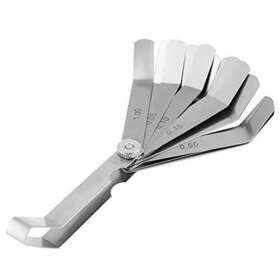 Oumefar 063480698213 Feeler Gauges Curved Bent Gauge Stainless Steel 16