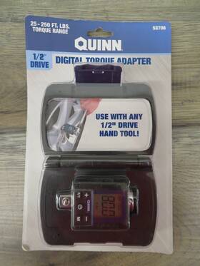 25-250 Quinn 58706 Heavy Duty Professional 1/2 Inch Drive Digital Torque Adapter Ft. Lbs