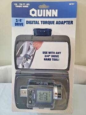 58707 Quinn Heavy Duty Professional 3/4 Inch Drive Digital Torque Adapter By Fact/sealed