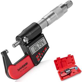 Sr132 Sandor Professional Digital Outside Micrometer With Carbide Tip 0-1 Inch /0-25mm
