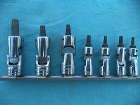 207ftxuy Snap-on New #207ftxuy 1/4 Inch And 3/8 Drive Universal Torx Bit Socket Set 7pc Rare