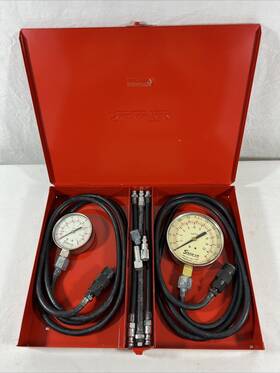 37229 Snap-on 37228 Vintage Pressure Gauge And Set