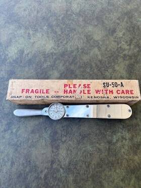 Su-50-a Snap-on Vintage Torque Wrench 3/8 Inch Drive 0-600 Pounds Model
