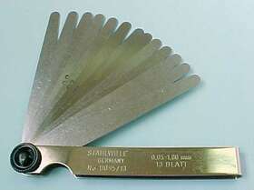 74240001 Stahlwille 11095/13 Metric Feeler Gauge 13 Blade 100mm Long.