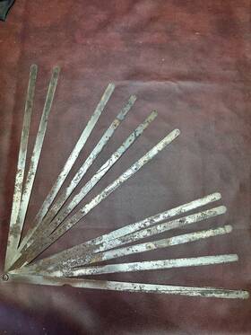 Starrett 726223507231 10 Blade Feeler Gauge 14 1/2 Inch Long 0.32-0.36