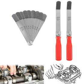 Svqp280 Sv-motor A308 Offset Valve Tappet 11-blade 0.004 Inch - 0.014 Feeler Gauge Set 2 Red Handles