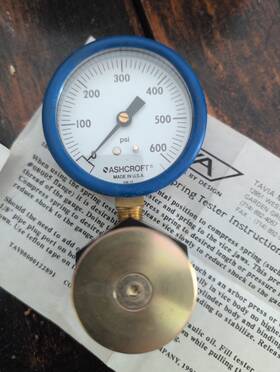 Tavia 08001 Vintage 080001 Mini Valve Spring Tester 0-600 Psi New In Box