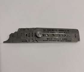83131 The Fibre Metal Products Co. Weld Fillet Gage 7 Piece With Case Usa Made Vintage