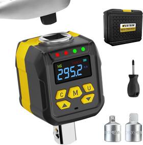 Wta-400 Waxtron 1/2 Drive Digital Torque Adapter Set 15-295 Ft-lb Yellow/black