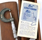 Vintage Craftsman Micrometer Usa Wood Box Paper Insert As Is. Fixed Price $24.99.