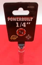 Powerbuilt 1/4". Drive Magnetic Impact Deep Socket. Fixed Price $10.99.