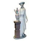 Lladro 5175, Lady Grand Casino (w Flower Vase). Fixed Price $187.00.