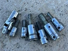 Set Of Snap-on Metric/sae Hex Bit Sockets & SV8A Swivel Adaptor Snapon Usa. Fixed Price $35.00.