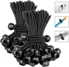 6" Ball Bungee Bungie Cord 25-100PACK Black Heavy Duty Canopy Tarp Tie Downs. Fixed Price $11.99.