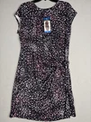 Nicole Miller Dress Womens Large Navy Pink Knot Sheath Short Sleeve Knee Length. Fixed Price $19.99.