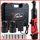 18V 2BATTERY Electric Cordless Ratchet 3/8" Right Angle Wrench Impact Power Tool. Fixed Price $41.90.