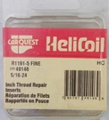 Thread Repair Inserts 5/16-24 R1191-5 Helicoil '12 Pieces'. Fixed Price $10.97.