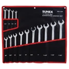 Sunex 14 Pc. Sae Full Polish V-groove Combi Wrench Set. Fixed Price $117.22.
