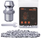 1/4"-28 Zerk Grease Fittings, Sae Nipples With Straight,. Fixed Price $19.99.