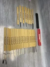 Starrett Feeler Gauge Set, S667A, 0.001- 0.03 Range, Steel, 1/2" Width, 27 Pc. Fixed Price $74.92.